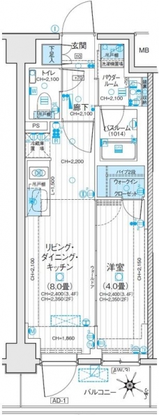 デュオステージ浦和岸町の間取り図