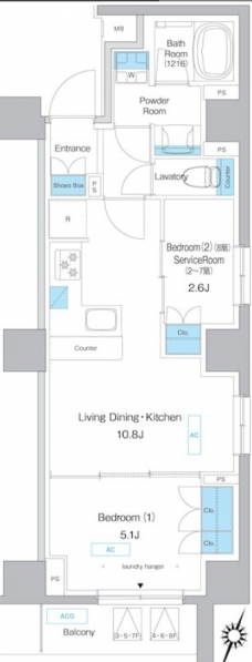 プレディアコート板橋の間取り図