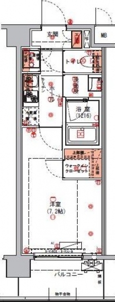 ハーモニーレジデンス東京アーバンスクエア#002の間取り図