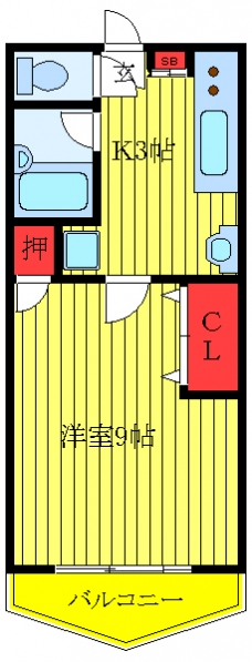 杉浦マンションの間取り図