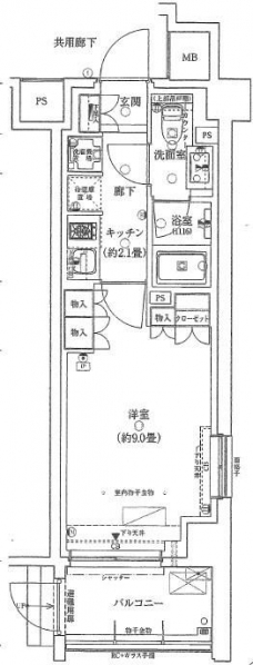 レジデンシャル池袋本町の間取り図