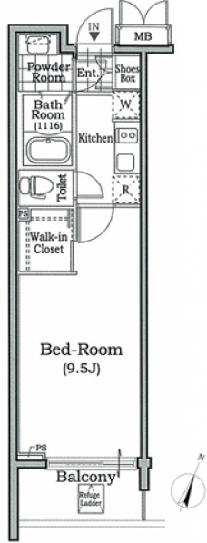 レジディア文京本駒込の間取り図