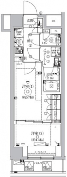 ジェノヴィア北池袋スカイガーデンの間取り図