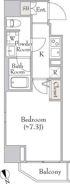 ルミークアン北上野の間取り図