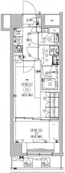 ジェノヴィア北池袋スカイガーデンの間取り図