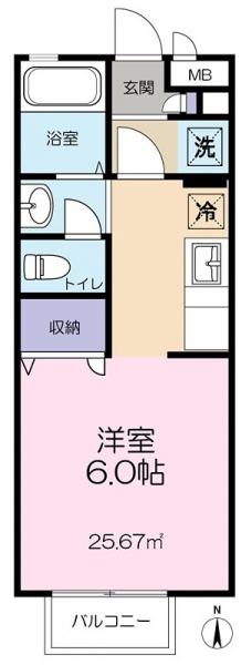 ジュネス光ヶ丘の間取り図