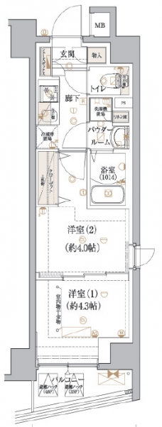 ECREDE上板橋の間取り図