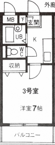 メルベーユ北原台の間取り図