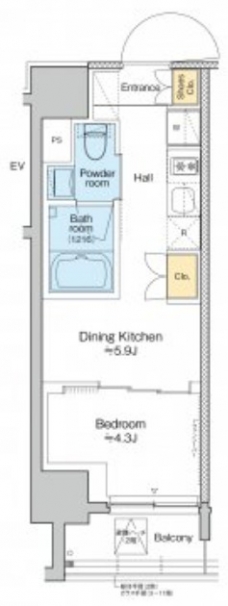 プラウドフラット浅草アベニューの間取り図