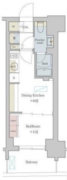 Brillia ist 町屋の間取り図