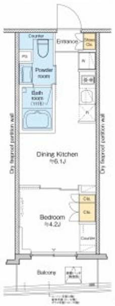 プラウドフラット文京千駄木の間取り図