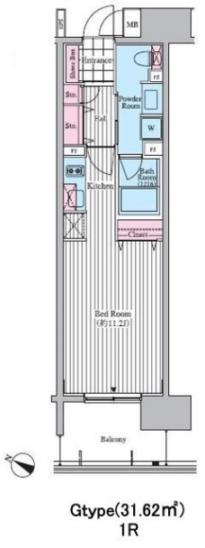 クロスレジデンス東十条の間取り図