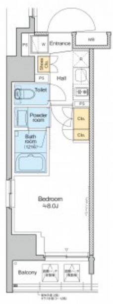 プラウドフラット浅草アベニューの間取り図