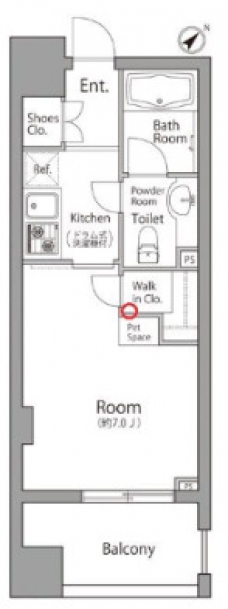 レジディア池袋ウエストの間取り図