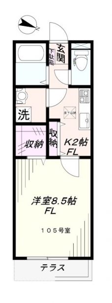 ＡＰＴ３８の間取り図