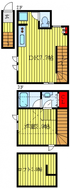 ＢＥＬＡＲＴＥ池袋の間取り図
