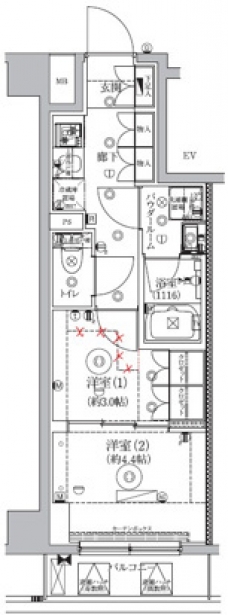 ジェノヴィア北池袋スカイガーデンの間取り図