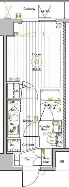 グランヴァンプレミアムイースト川口の間取り図