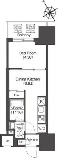 コンフォリア・リヴ板橋の間取り図