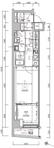 ベルシード板橋本町プレミアⅡの間取り図