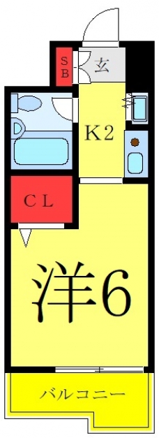 Ｊフラッツ川口本町の間取り図