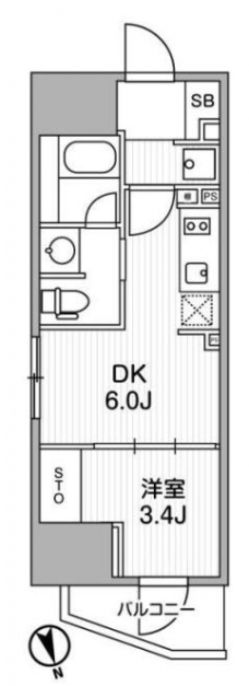 ディームス上野の間取り図