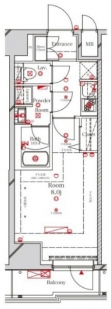 アルテカーサプレスト北千住の間取り図