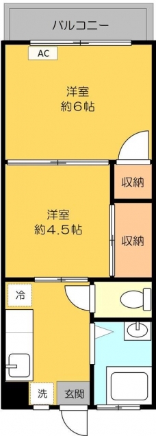 メゾン川口朝日Ⅱの間取り図