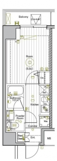 グランヴァンプレミアムイースト川口の間取り図