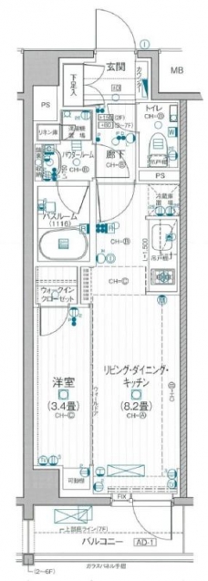 パレステージ西日暮里Ⅱの間取り図