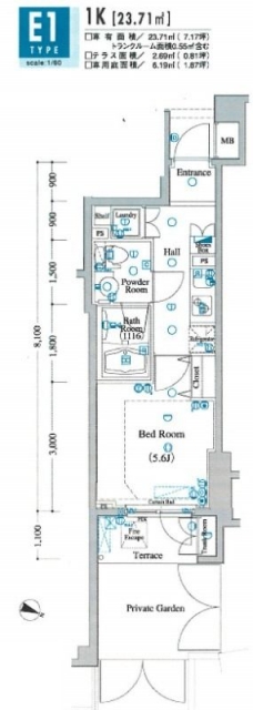AXAS小竹向原の間取り図