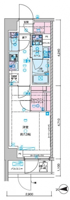 セジョリ池袋本町の間取り図
