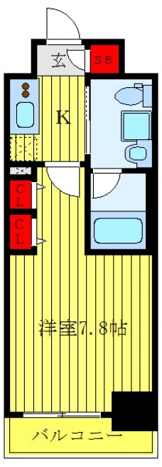 ＡＸＡＳ池袋レジデンスの間取り図