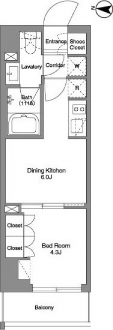 BPRレジデンス東日暮里の間取り図