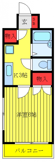 ハイムイイハラの間取り図