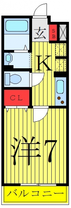 フルールさくらⅡの間取り図