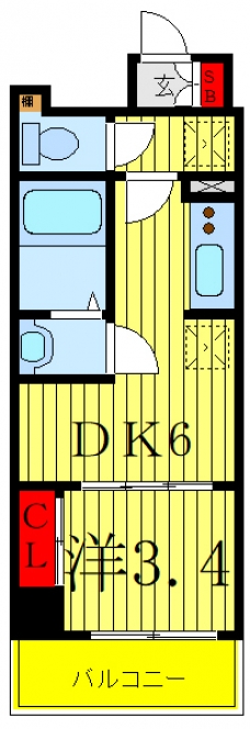 プレサンスジェネ赤羽真正寺坂の間取り図