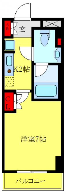 パークアクシス板橋本町弐番館の間取り図