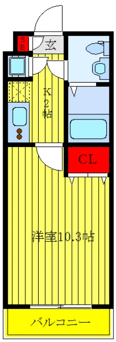 XEBEC日暮里の間取り図