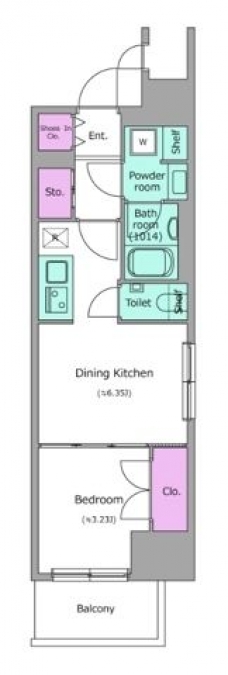 ドゥーエ入谷Ⅰの間取り図