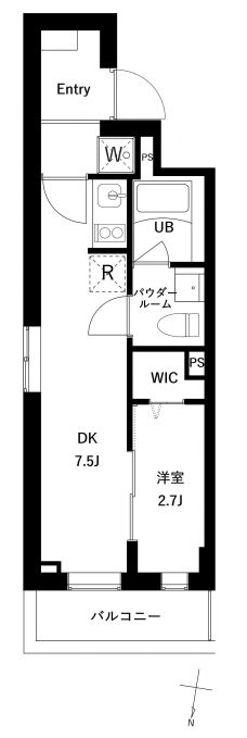 プレセダン千駄木の間取り図