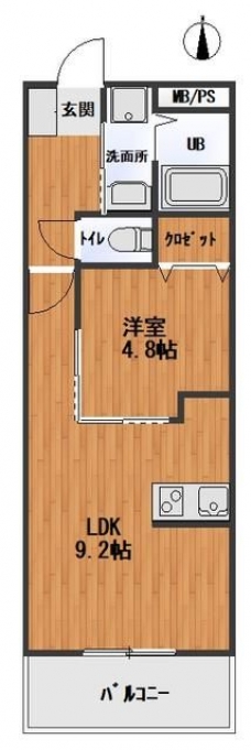 フレア三ツ和の間取り図