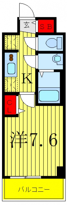プレサンスジェネ赤羽真正寺坂の間取り図