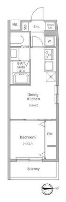 グローリオシェルト池袋本町の間取り図