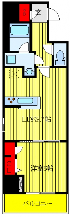 西日暮里フラッツの間取り図