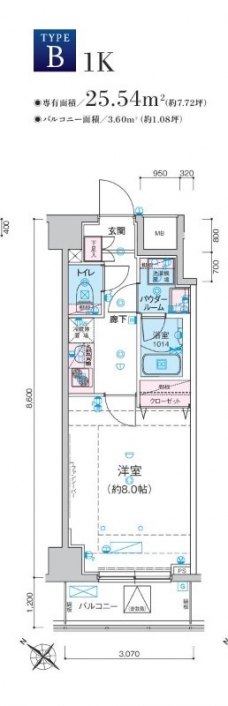 リヴシティ西川口五番館の間取り図