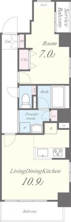 GARDEN COURT A 高島平の間取り図