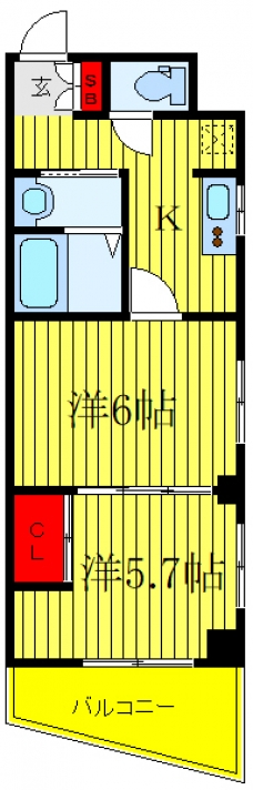 プリンセスハイツ東日暮里の間取り図