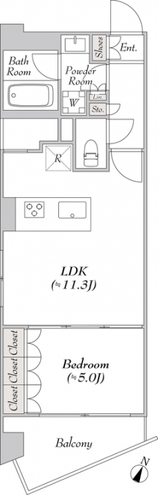 ルミーク本町ウエストの間取り図