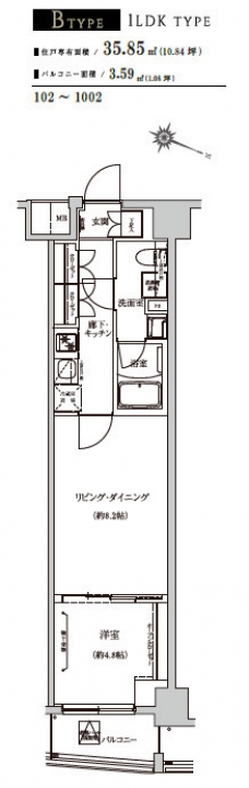Weave Base -Itabashi Honcho 板橋本町の間取り図